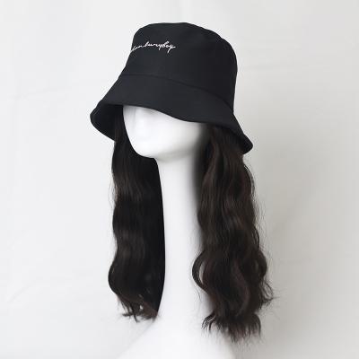 China Wavy Curly Hair Wigs Super Long Wave Synthetic Fluffy Natural Wave With Cap Baseball Naturally Connect Cap Adjustable Wig for sale