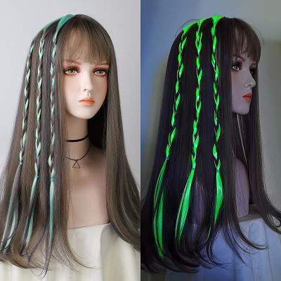 China Wholesale Traceless Luminous Invisible Fluorescent High Temperature Wire Direct Hair Color I-Tip Hair Extension For Women for sale