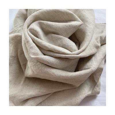 China Double Faced 100% Washed French Linen Single Linen Fabric For Linen Beddings 170-180GSM for sale