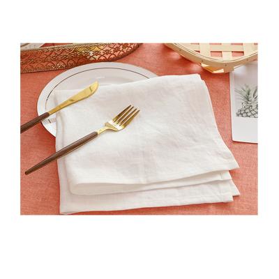 China Japan Style 100% Linen Customized Linen Restaurant Stonewash Wedding Table Cloth And Table Napkin Set for sale