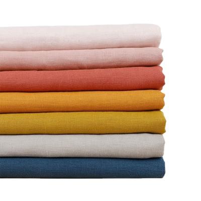 China Washed 100% Pure French Double Faced LY OEKO TEX Bulk Wide Width Organic Linen Fabric For Bed Linen for sale