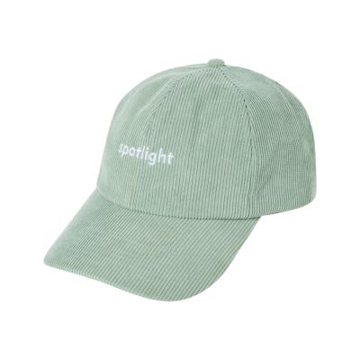 China Unstructured Corduroy Baseball Cap Girls Embroidered Men Women Dad Hat Baseball Cap for sale