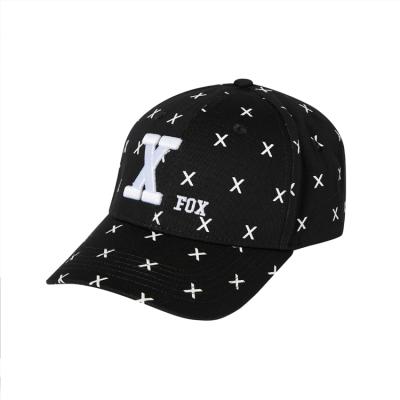 China Cool Design Your Own All Over Print Hat Caps 3d Embroidery Black 6 Panel Baseball Cap for sale