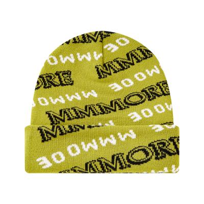 中国 High Quality Luxury Jacquard Beanies Cap Soft Cotton Knitted Beanie Hat For Winter 販売のため