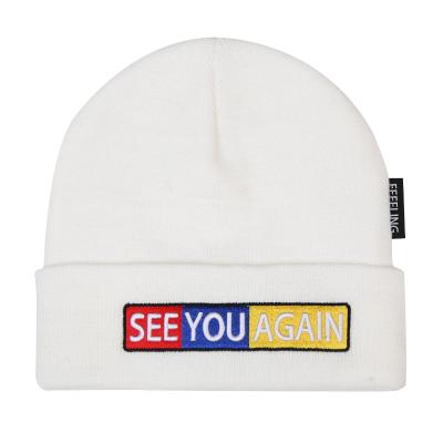 中国 Wholesale Custom High Quality Beanies Winter Beanie Hats Knitted Fishermen Beanie 販売のため