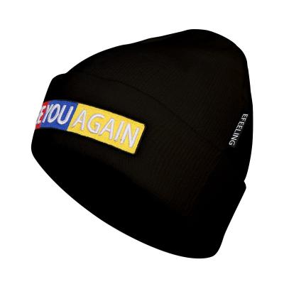 中国 wholesale custom beanies embroidered beanie mens fitted black beanie 販売のため