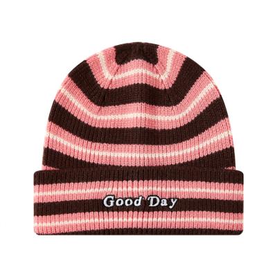 中国 Premium Quality Beanie Hat Manufacturers Women Beanie Striped Men Beanie 販売のため