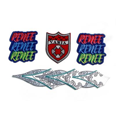 China Factory Price Custom Embroidered Letters Patch Embroidery Patches For Jackets Clothing Applique zu verkaufen