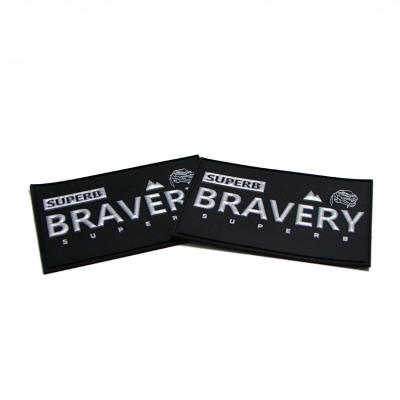 China Top Quality Private Professional Sew Label Tag Designer Brand Patch Soft 3d Pvc Patch for sale