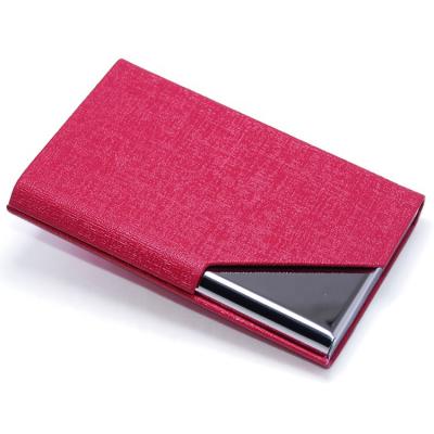 China 2020 New Fashion Fancy Rose Pink PU Card Leather Wallet Holders Business Gifts for sale