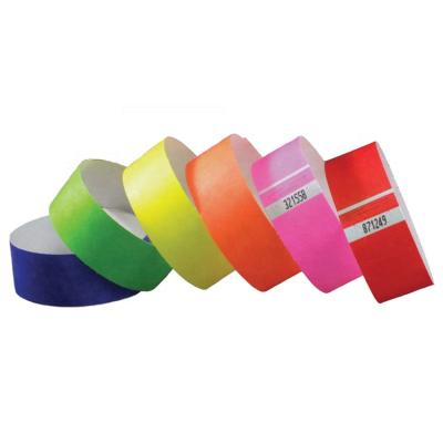 China 2022 Disposable Eco-friendly Custom CMYK Printing Cheap Events Admission Tyvek Paper Wristband for sale