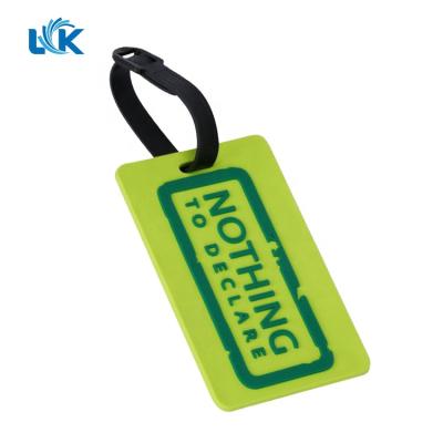 China Luggage Bag Tags Custom Cheap Rubber Identify Labels Luggage Bag Tags For Travel Business for sale