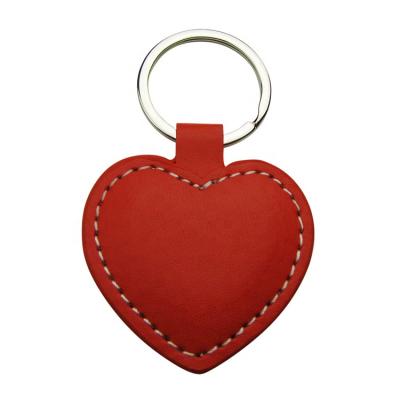 China Custom Charm Red Heart Pendants Keychain Leather Souvenir Bag Key Chain for sale