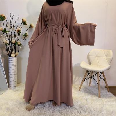 China TL4036 Abaya Dubai Turkey Solid Color Breathable Simple Modest Kaftan Islamic Clothing Abaya Muslim Dresses For Women for sale