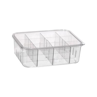 China Hot Selling Sustainable 8 12 Grid Underwear Socks Organizer Transparent Storage Box for sale