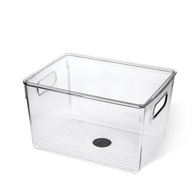 China Wholesale Food Freshness Preservation Factory Kitchen Plastic Stackable Transparent Refrigerator Storage Box Set With Lid for sale