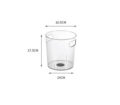 China Viable High Quality Fashion Transparent Garbage Bin Used For Office Kitchen Bedroom Family Living Room for sale