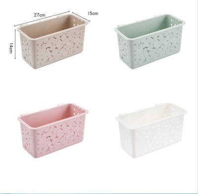 China Various Styles Sustainable Kids Toys Bathroom Kitchen Home Storage Baskets Plastic Organizer With Handle for sale