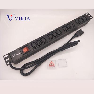 China 1U 12ways C13 Aluminum Type PDU With Master Switch For Japanese Market for sale