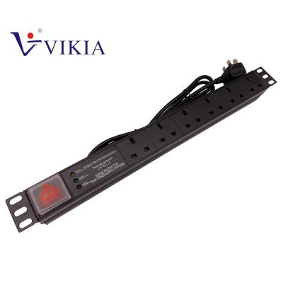 China Aluminum 1U 3LED Surge Shielded PDU for sale