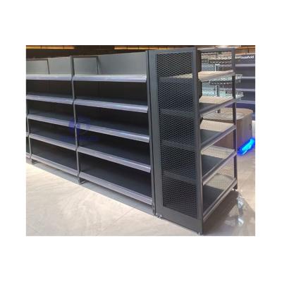 China Supermarket Shelf Rack Shelf Supermarket Display Gondola Double Sided Double Sided Shelf Supermarket Display for sale