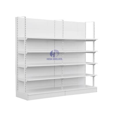 China Double-Sided Shelves Supermarket With Display Light Supermarket Shelf Shelving Steel Supermarket Shelf for sale