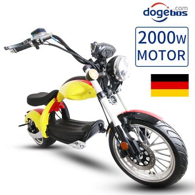 China Dual Suspension 2 Wheel Moto Electrica Fat Tire Ele Powful Motor 2000W Adult Electric Scooters for sale