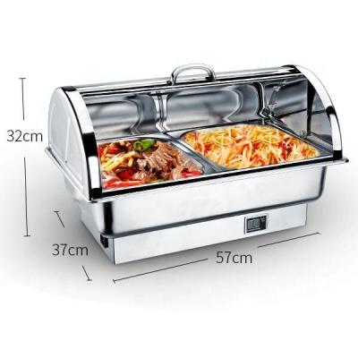 China Roll top hot sale buffetware electric chafing dish electric food warmer for sale