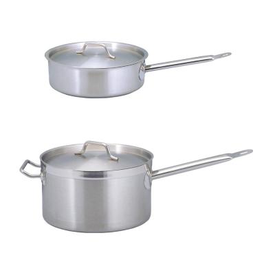 China Durable Commercial Stainless Steel Induction Heavy Duty Stew Pot , Sauce Pan For Restaurant for sale