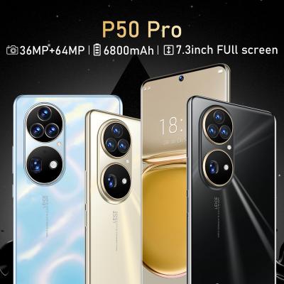 China Dual SIM Card P50 Pro 7.3 Inch HD P50 Pro With Face ID LTE 5G Quad Core Ram 16GB ROM Cell Phones Android Mobile Phone for sale