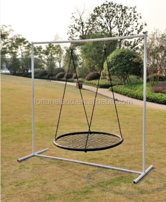 China Modern Outdoor Kids Rope Hanging /Children Swings Around Double Nest Swing for sale