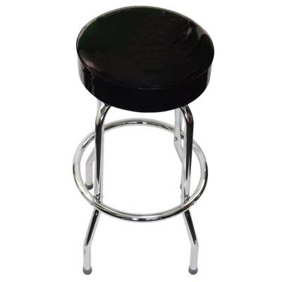 China High Quality With Reasonable Price PVC Leather Seat Swivel Bar Stools With Chrome Base for sale