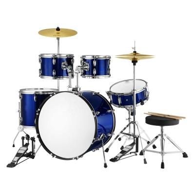 China Oilpaper Maker Set 22 Inch Drum Kit Full Size For Adult Junior Teen 5 Piece Metallic Blue for sale