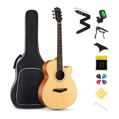 China Acoustic Guitar Leather Strap Carbon Fiber Sticker Cavity Body Bass Amp Cheap Acoustic Guitar Case for sale