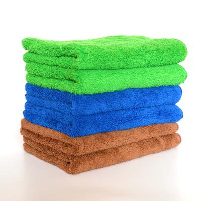 China Child-Proof Coral fleece Microfiber cleaning towel cheap price auto care thick plush car detailing towel kitchen cleaning cloth for sale