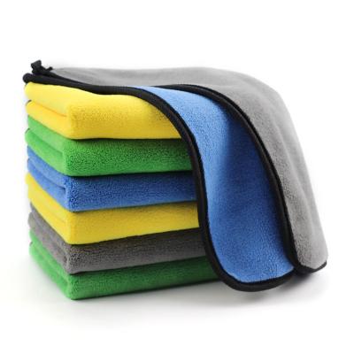 China QUICK-DRY Coral Fleece Wash Microfiber Cloth Car Cleaning Microfiber Towel Car Drying Absorbent Towel for sale