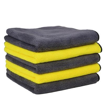 China QUICK-DRY Double-sided Auto Detailing Car Wash terry Towel Microfiber Towels Car Drying Towel wholesale for sale