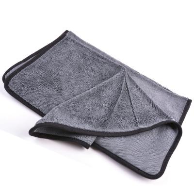 China QUICK-DRY 600 GSM 40x40cm Twisted Loop Microfiber Drying Towel for Windscreen Auto Glass for sale