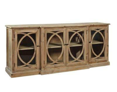 China Antique Modern Wooden Bookcase 4 Door Sideboard Brown Glass Storage Book Shelves With Doors for sale