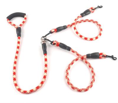 China Custom Nylon Dog Training Long Handle Rope Pet Leash Anti-Winding Removable Detachable for sale