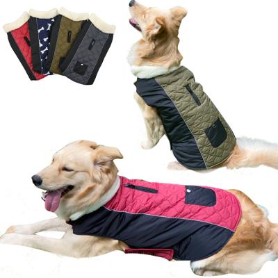 China Breathable Comfortable Pet Clothes Waterproof Dog Coat Jacket For Autumn And Winter Cotton-padded Dog Clothes Vest for sale