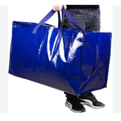 China High Quality Extra Large Heavy Duty Storage Bags Blue Movable Bags Totes With Zippers For Covering Clothing Storage for sale