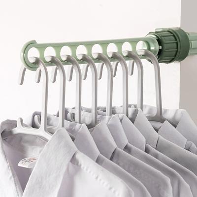 China Multifunctional Plastic Portable 8 Holes Bathroom Travel Window Hanger Rack For Clothes for sale