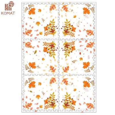 China Waterproof Non-Toxic Taiwan Maple Leaves Design Baby Care Foam Play Mat for sale