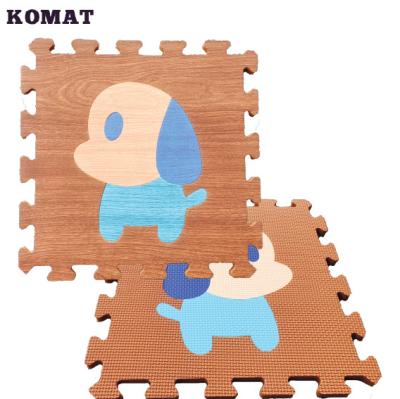 China Toy Taiwan Funny 3D Cartoon Dog Illustration Puzzle Toys Educational Wooden Mat for sale