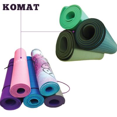 China 100% Patented Design Tape Base Patented Double Layers Custom Eco Tape Yoga Mat for sale