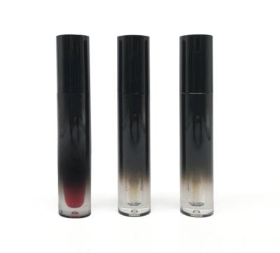 China Black Cosmetic Popular Gradient Empty Packaging Container Lip Gloss Liquid Lipstick Package Tube for sale