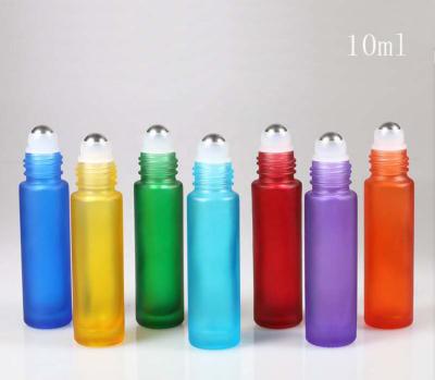 China Wholesale High Quality Crafts 2021 New Leak Proof Multiple Colors Glass Perfume Available Round Roll On Bottle for sale