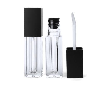 China China Cosmetic Wholesale Factory Direct Hot Selling Unique Clear Lip Gloss Mini Tubes Accept OEM Square Logo Shape Lip Gloss Container for sale