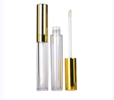 China OEM brand 5ml lip gloss slim tube cosmetics lip gloss squeeze tubes with brush applicator for sale for sale